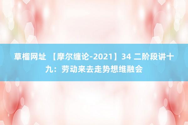 草榴网址 【摩尔缠论-2021】34 二阶段讲十九：劳动来去走势想维融会