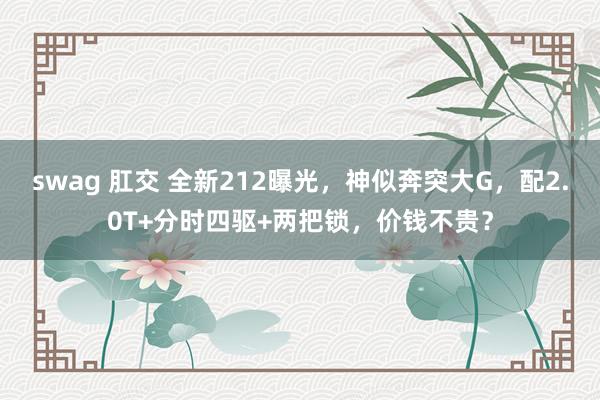 swag 肛交 全新212曝光，神似奔突大G，配2.0T+分时四驱+两把锁，价钱不贵？