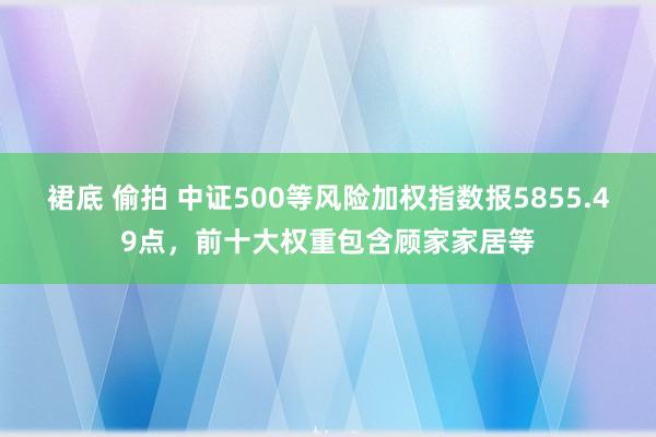 裙底 偷拍 中证500等风险加权指数报5855.49点，前十大权重包含顾家家居等