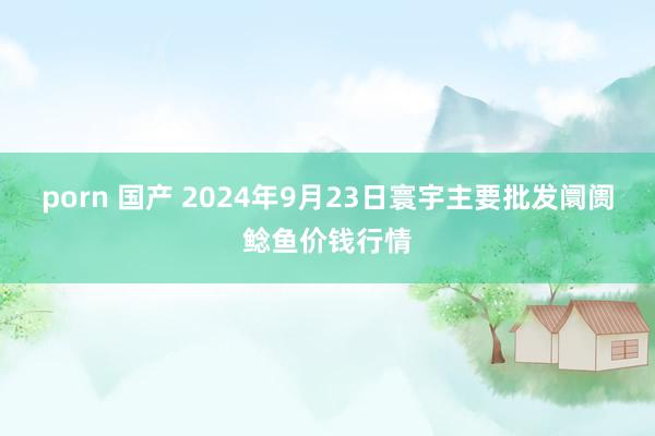 porn 国产 2024年9月23日寰宇主要批发阛阓鲶鱼价钱行情