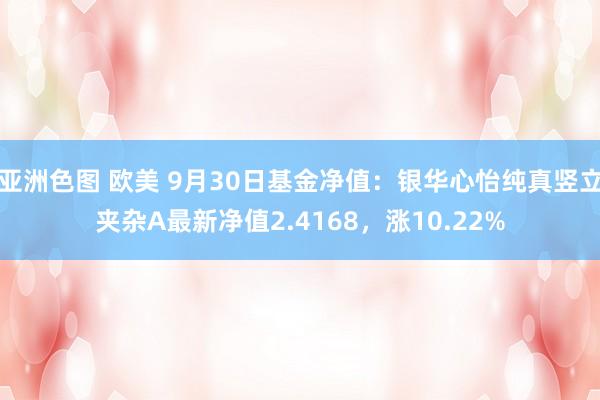 亚洲色图 欧美 9月30日基金净值：银华心怡纯真竖立夹杂A最新净值2.4168，涨10.22%