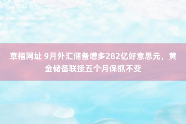 草榴网址 9月外汇储备增多282亿好意思元，黄金储备联接五个月保抓不变