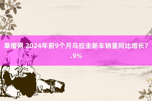 草榴网 2024年前9个月乌拉圭新车销量同比增长7.9%