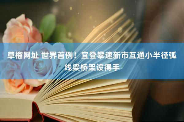 草榴网址 世界首例！宜登攀速新市互通小半径弧线梁桥架设得手