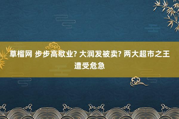 草榴网 步步高歇业? 大润发被卖? 两大超市之王遭受危急