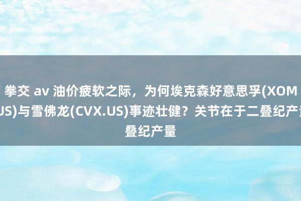 拳交 av 油价疲软之际，为何埃克森好意思孚(XOM.US)与雪佛龙(CVX.US)事迹壮健？关节在于二叠纪产量