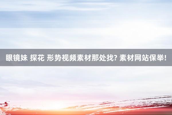 眼镜妹 探花 形势视频素材那处找? 素材网站保举!