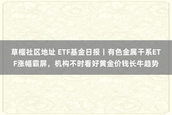 草榴社区地址 ETF基金日报丨有色金属干系ETF涨幅霸屏，机构不时看好黄金价钱长牛趋势